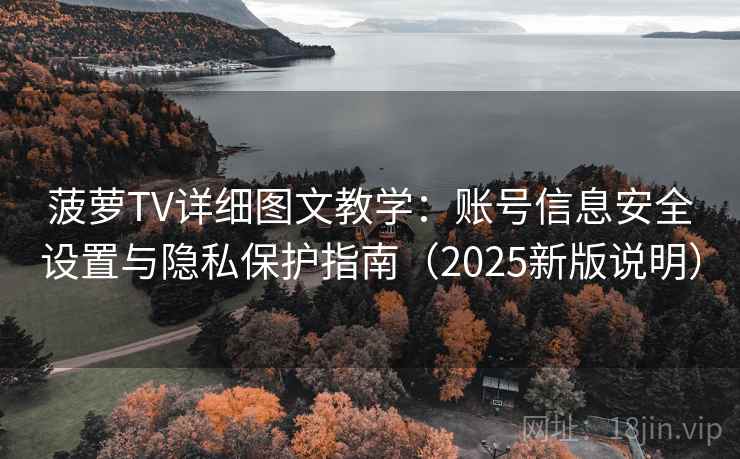 菠萝TV详细图文教学:账号信息安全设置与隐私保护指南(2025新版说明)