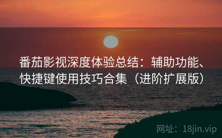 番茄影视深度体验总结：辅助功能、快捷键使用技巧合集（进阶扩展版）