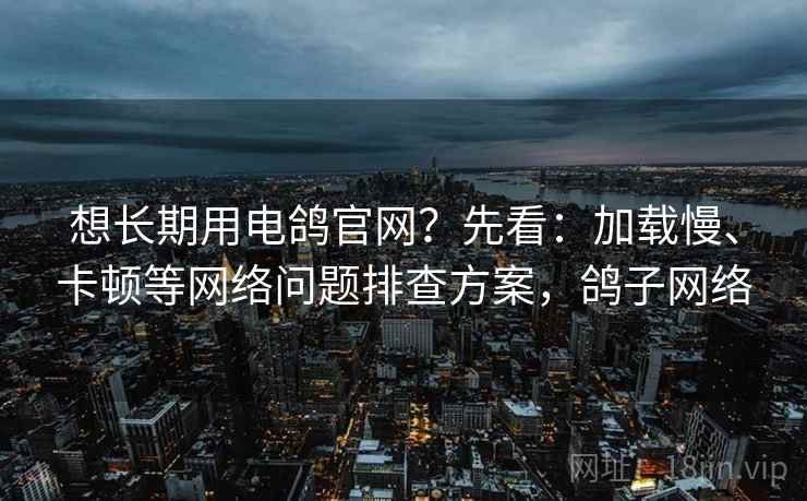 想长期用电鸽官网？先看：加载慢、卡顿等网络问题排查方案，鸽子网络