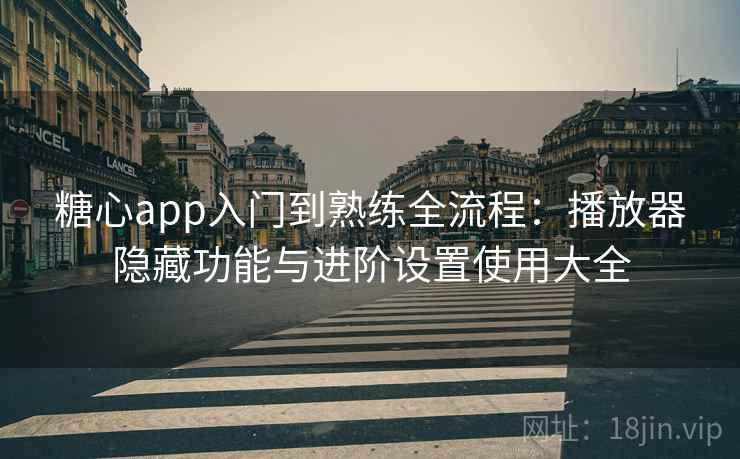糖心app入门到熟练全流程：播放器隐藏功能与进阶设置使用大全