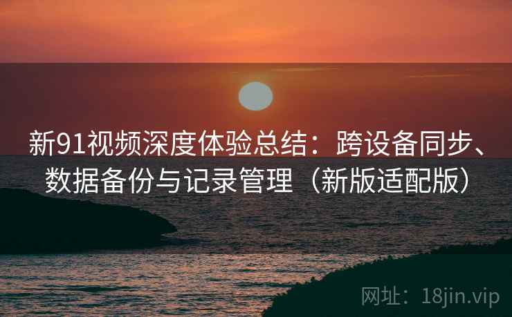 新91视频深度体验总结：跨设备同步、数据备份与记录管理（新版适配版）