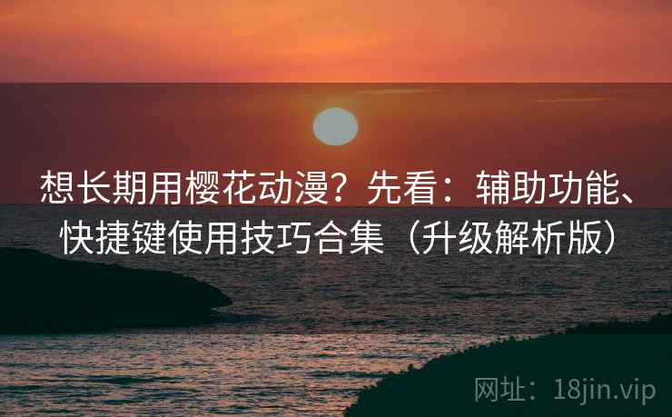想长期用樱花动漫？先看：辅助功能、快捷键使用技巧合集（升级解析版）  第2张