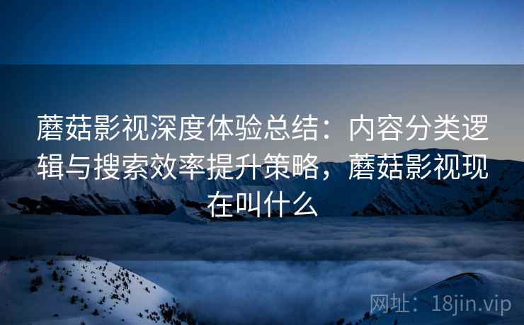 蘑菇影视深度体验总结：内容分类逻辑与搜索效率提升策略，蘑菇影视现在叫什么