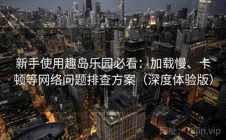 新手使用趣岛乐园必看：加载慢、卡顿等网络问题排查方案（深度体验版）