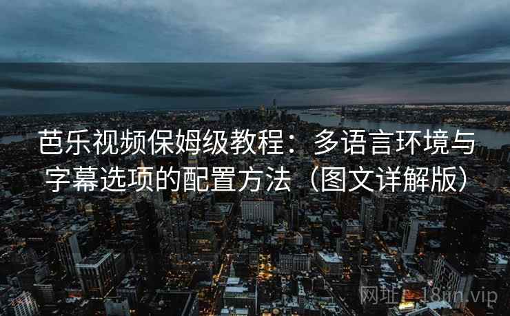 芭乐视频保姆级教程:多语言环境与字幕选项的配置方法(图文详解版)
